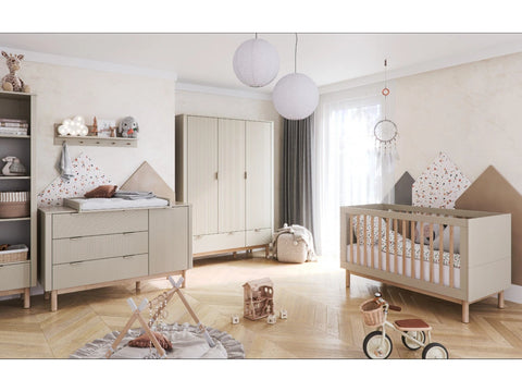 Pinio Dresser and Door Chest Champange