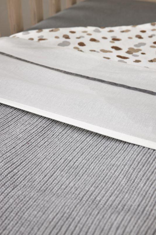 Meyco - Meyco Baby Crib Bed Blanket - Rib Grey Melange (75x100cm) - Mari Kali Stores Cyprus