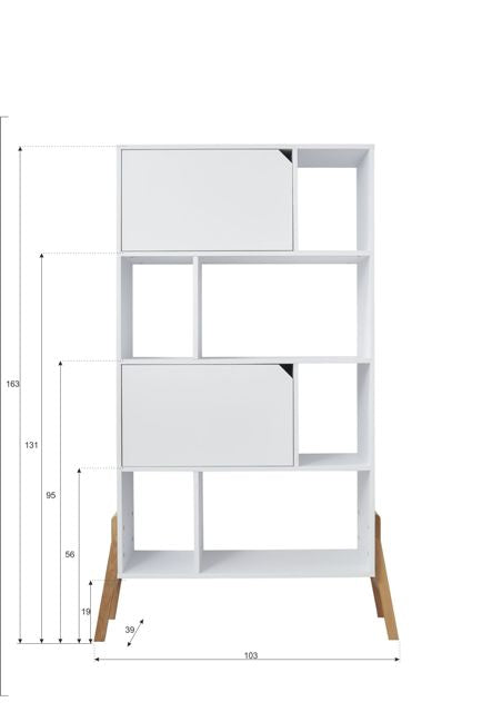 Bellamy Lotta latte bookcase