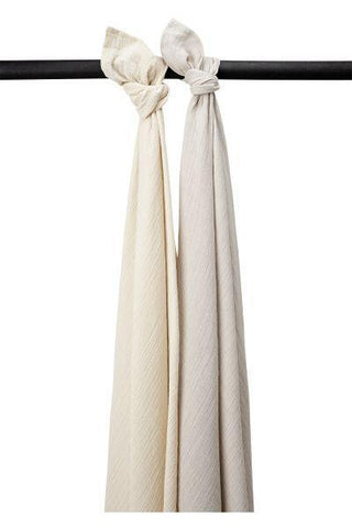 Meyco Swaddle 2-pack Pre-washed Muslin Uni - Soft Sand/greige - 120x120cm - Mari Kali Stores Cyprus