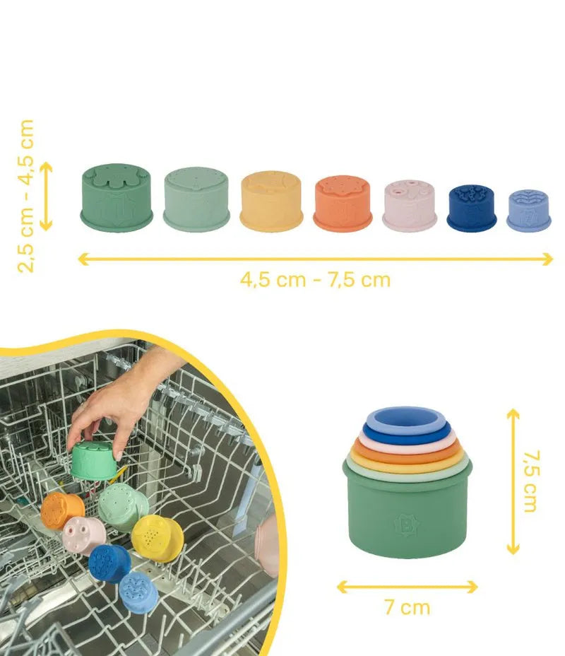 Badabulle Stackable Silicone Bath Cups