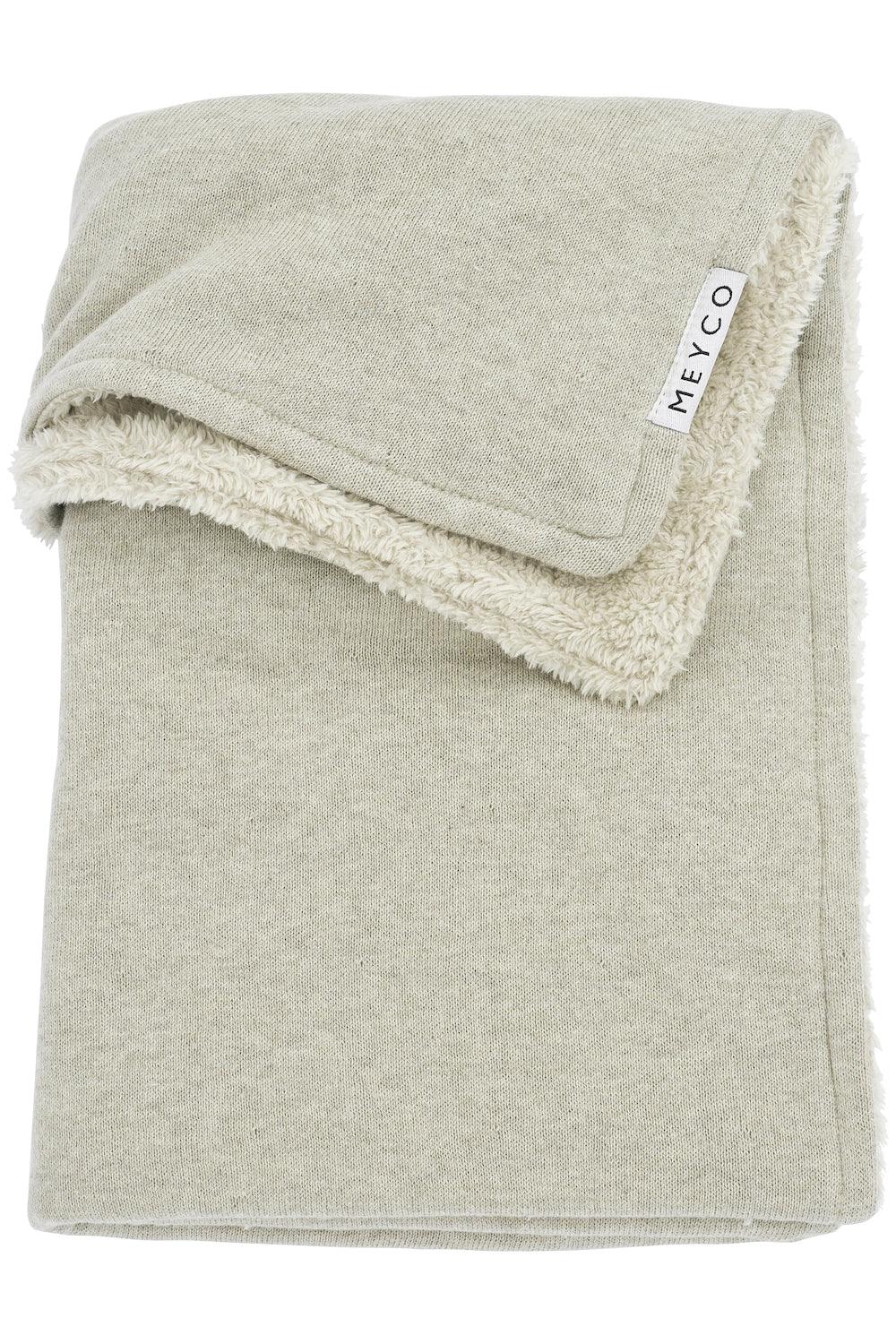 Cot Blanket Velvet Knots Teddy - Sand Melange 100x150cm - Mari Kali Stores Cyprus