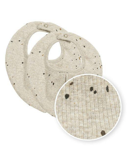 Meyco Mini-bib 2-pack Rib Mini Spot - Sand Melange - Mari Kali Stores Cyprus