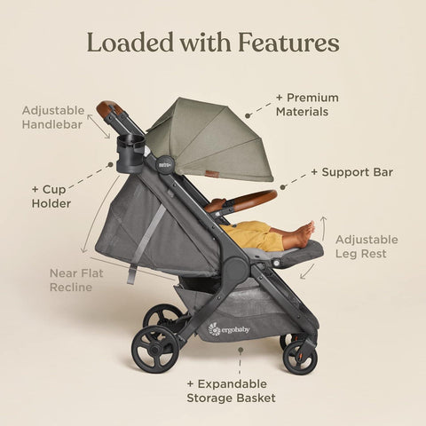 Ergobaby Metro+ Deluxe Compact City Stroller