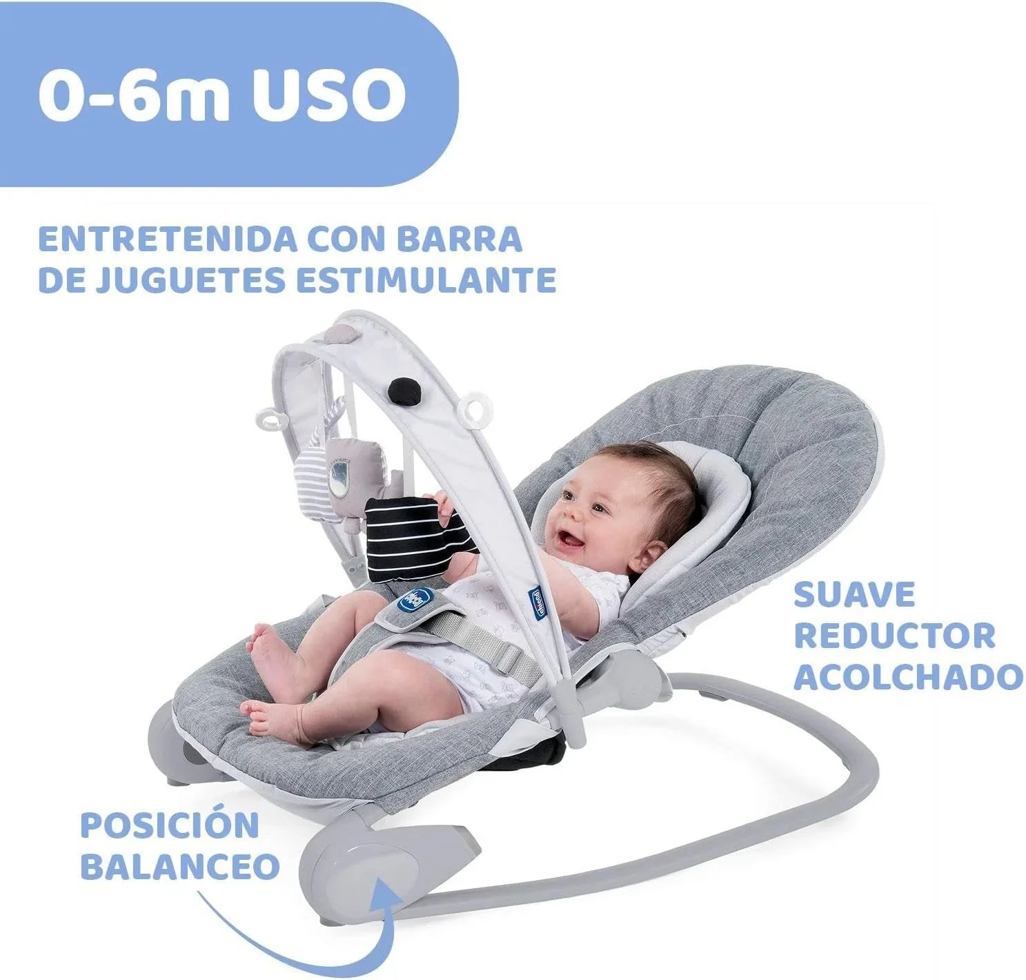 Chicco Hoopla Bouncer with Play Arch – Baby Bouncer 0–18kg