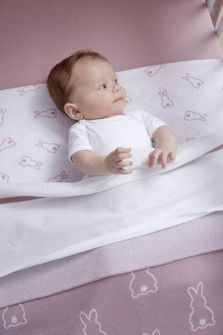 Meyco Crib Bed Blanket Rabbit - Lilac - 75x100cm