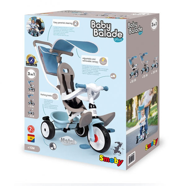 Τρίκυκλο Smoby Baby Balade Plus - Μπλε