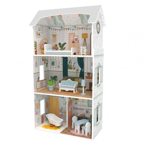 Cangaroo Wooden Doll House (9 furniture)