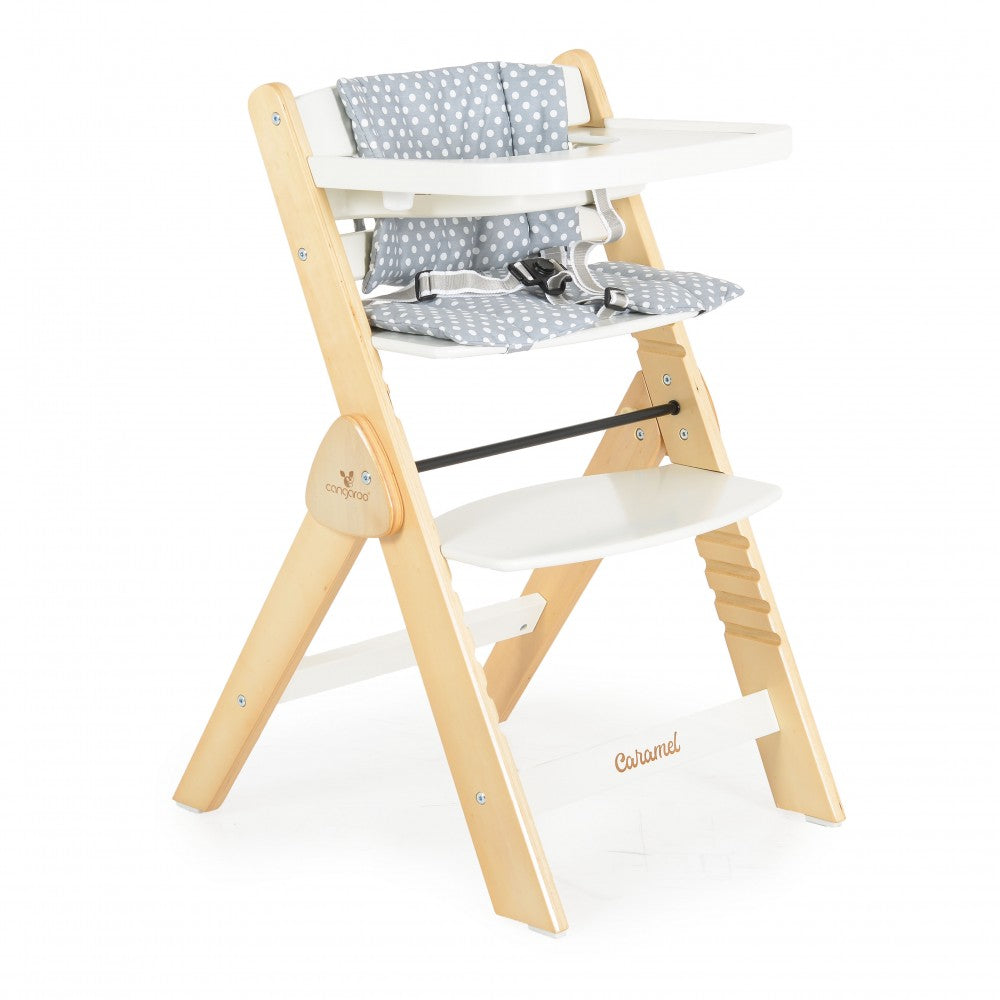 Cangaroo Wooden high chair Caramel white