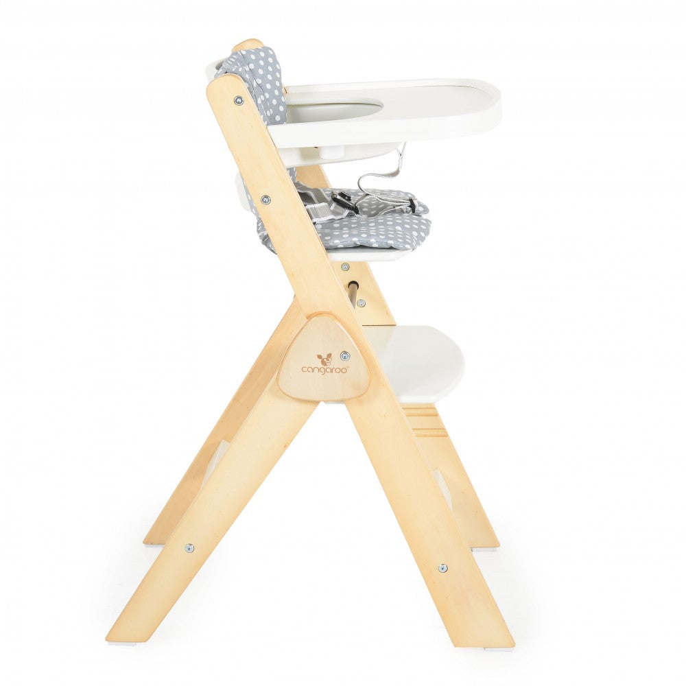 Cangaroo Wooden high chair Caramel white