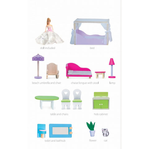 Cangaroo Aria`s Doll house 16 pcs