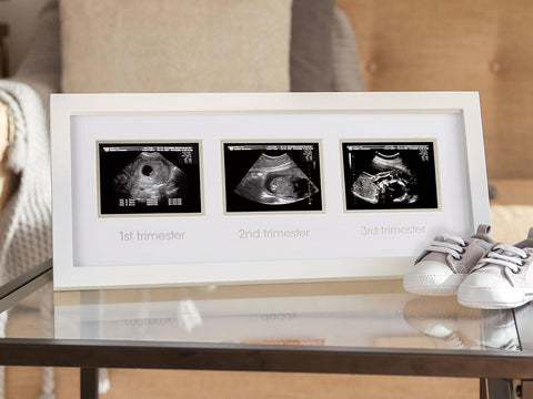 Pearhead Triple Sonogram Pregnancy Keepsake Frame White - Mari Kali Stores Cyprus