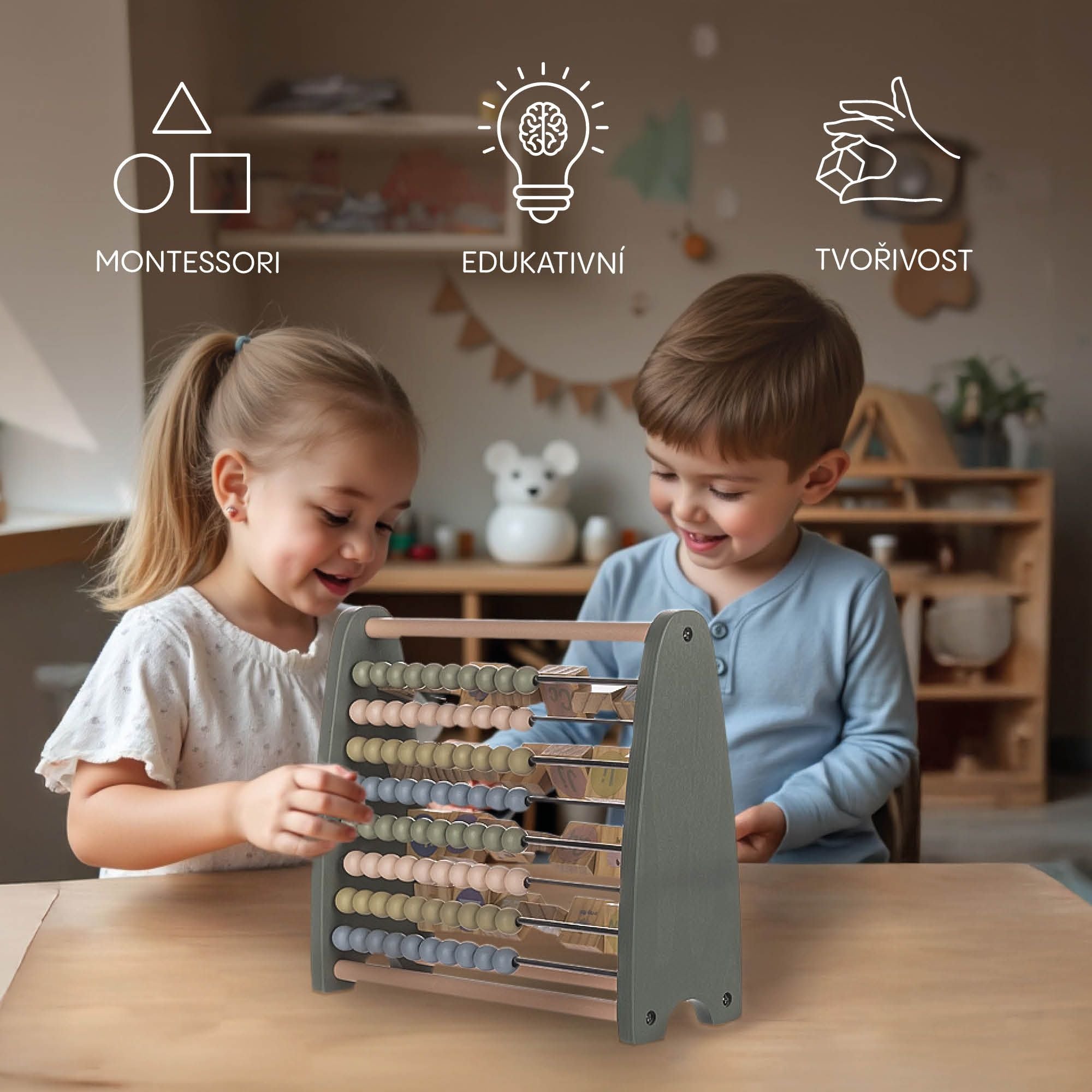 Zopa Wooden double-sided abacus