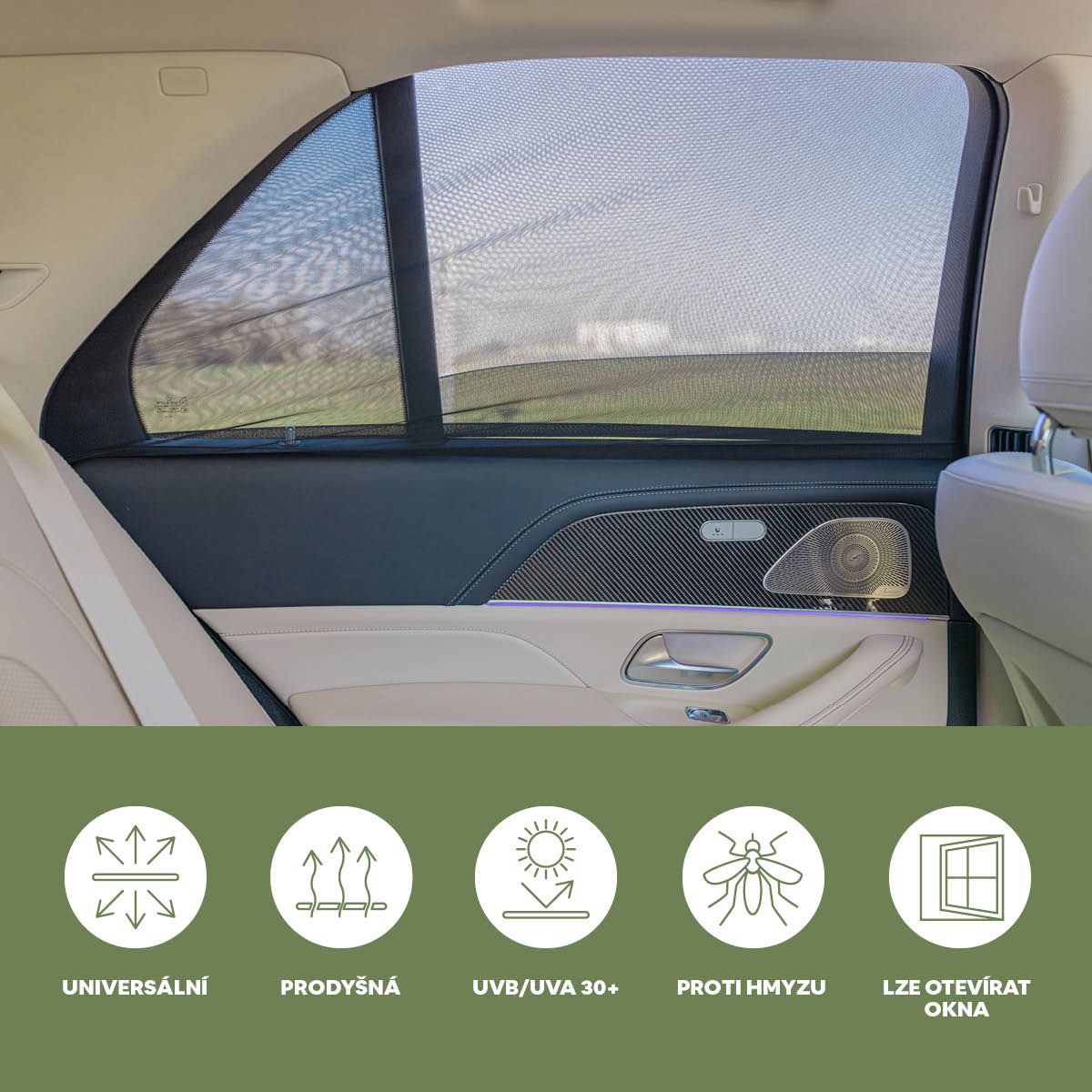 Zopa Window sunshade car sock Large, Black