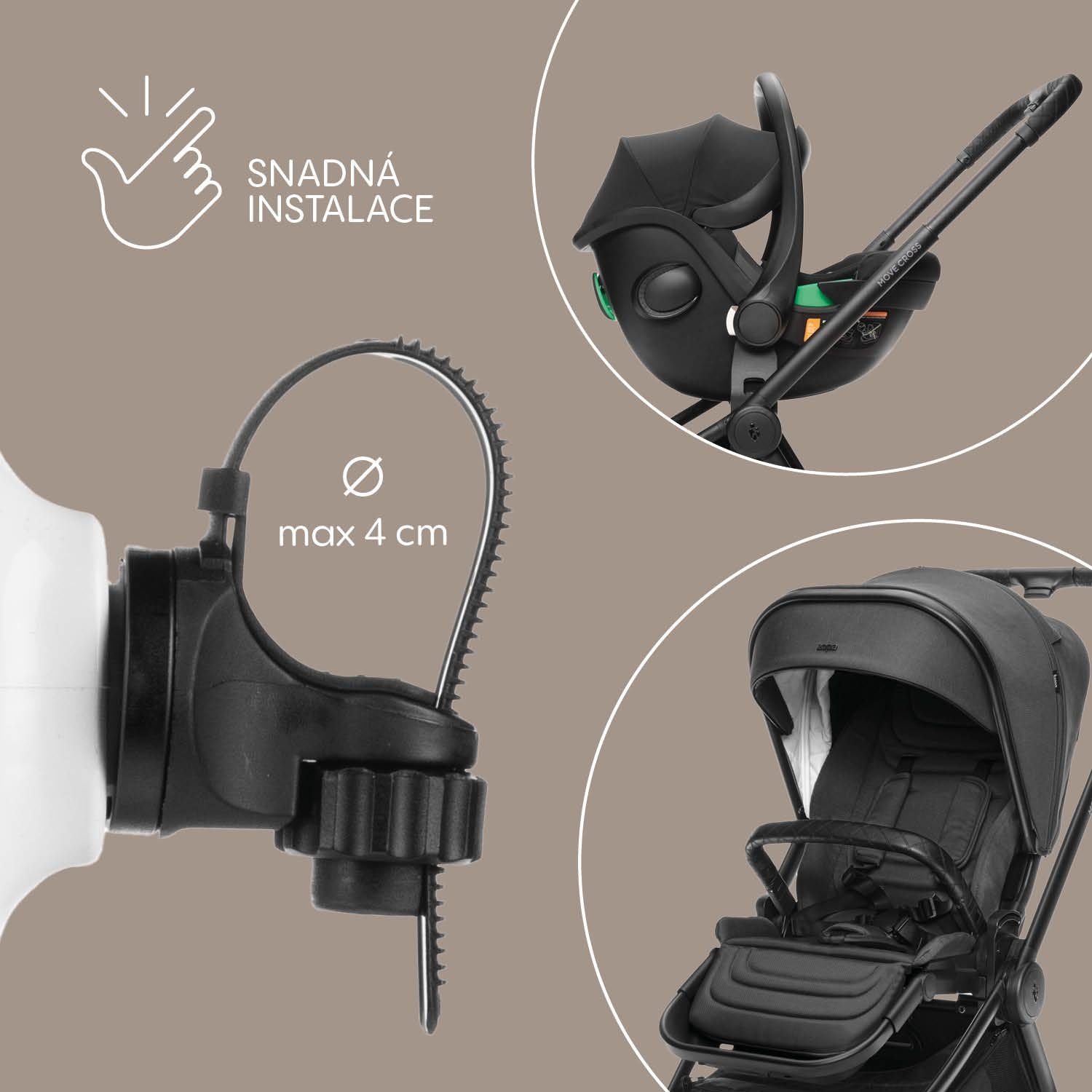 Zopa Baby Stroller Rocker Eggy Rechargeable