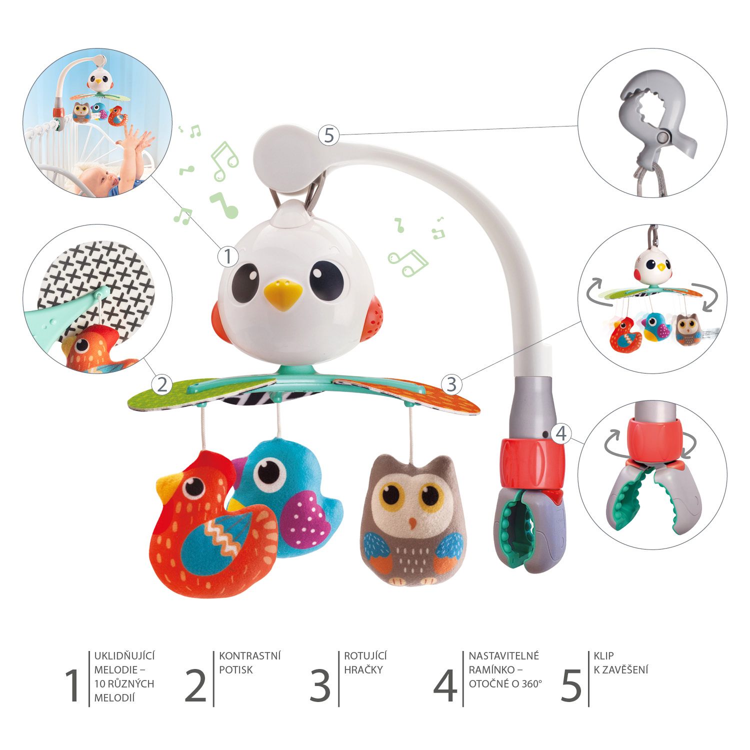 Zopa Bed Music Mobile Birds