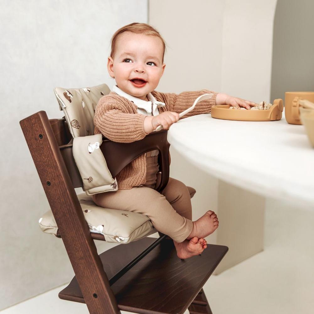 Meyco Baby Highchair Cushion for Growth Chair Forest Animals - Sand