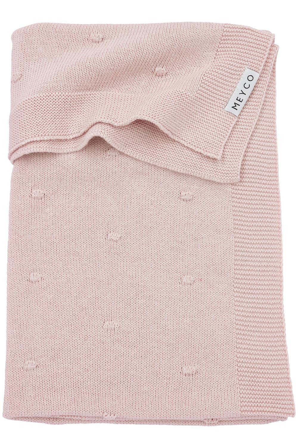 Cot Blanket Mini Knots 100x150cm - Soft Pink - Mari Kali Stores Cyprus