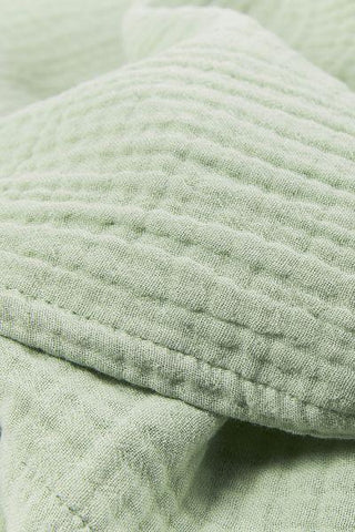 Meyco Cot Bed Sheet Pre-washed Muslin Uni - Soft Green - 100x150cm - Mari Kali Stores Cyprus