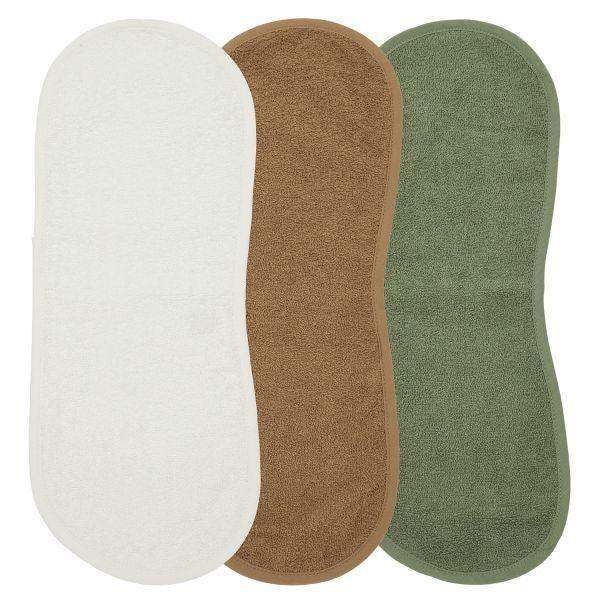 Meyco Burb Cloth 3-pack Terry Uni - Offwhite/toffee/forest Green - 53x20cm - Mari Kali Stores Cyprus