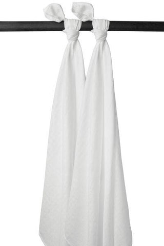 Meyco Swaddle 2-pack Muslin Uni - White - 120x120cm