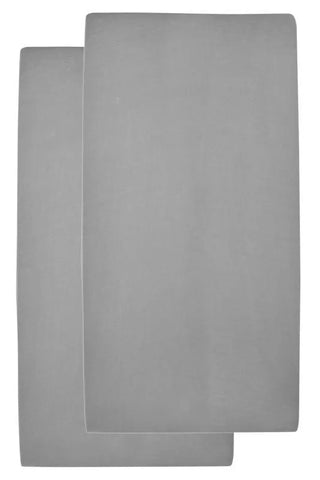 Meyco - Meyco Baby Fitted Sheet 2-Pack for Co-Sleeper - Uni Grey (50x90cm) - Mari Kali Stores Cyprus
