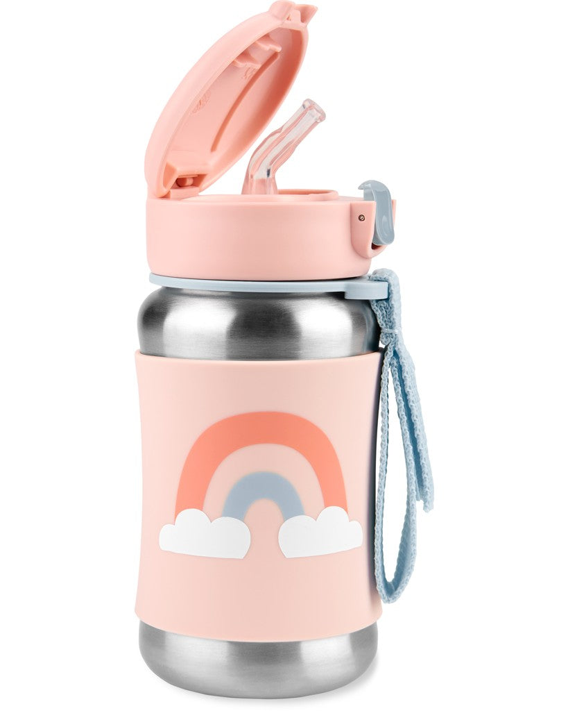 SKIP HOP Spark Style SS Straw Bottle 350 ml- Rainbow