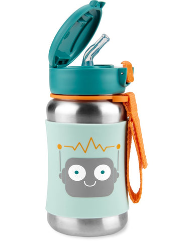 SKIP HOP Spark Style SS Straw Bottle 350ml- Robot