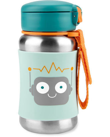 SKIP HOP Spark Style SS Straw Bottle 350ml- Robot