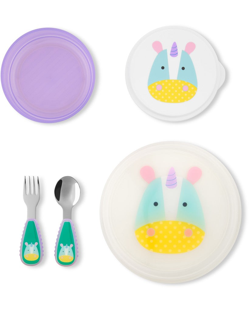SKIP HOP ZOO Table Ready Mealtime Set Unicorn 12m+