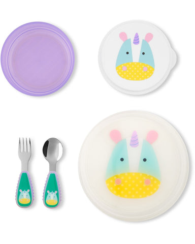 SKIP HOP ZOO Table Ready Mealtime Set Unicorn 12m+