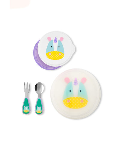 SKIP HOP ZOO Table Ready Mealtime Set Unicorn 12m+