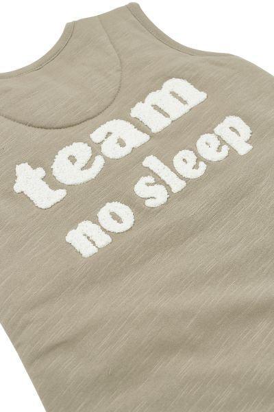 Meyco Baby Winter Sleep Overall Jumper Slub/team No Sleep - Taupe/offwhite - 104cm - Mari Kali Stores Cyprus