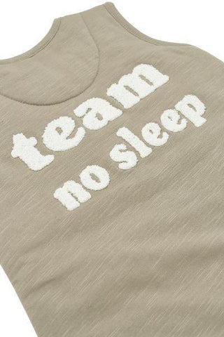Meyco Baby Winter Sleep Overall Jumper Slub/team No Sleep - Taupe/offwhite - 104cm - Mari Kali Stores Cyprus