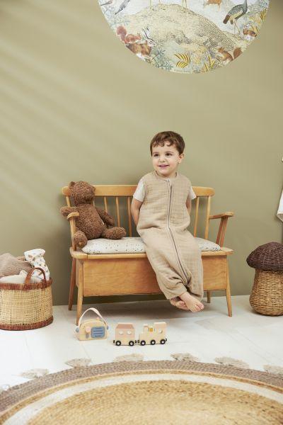 Meyco Baby Summer Sleep Overall Jumper Pre-washed Muslin Uni - Sand - 92cm