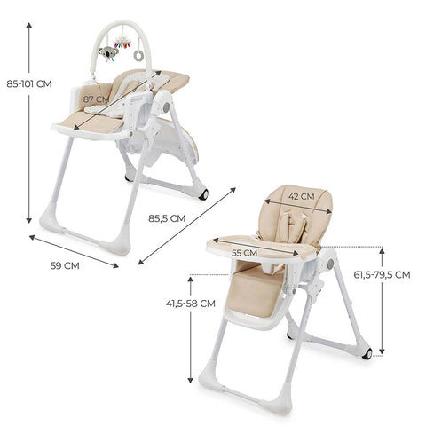 Kinderkraft TUMMIE 2 in 1 High Chair & Bouncer