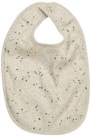 Meyco Bib With Press Stud 2-Pack Rib Mini Spot - Sand Melange - Mari Kali Stores Cyprus