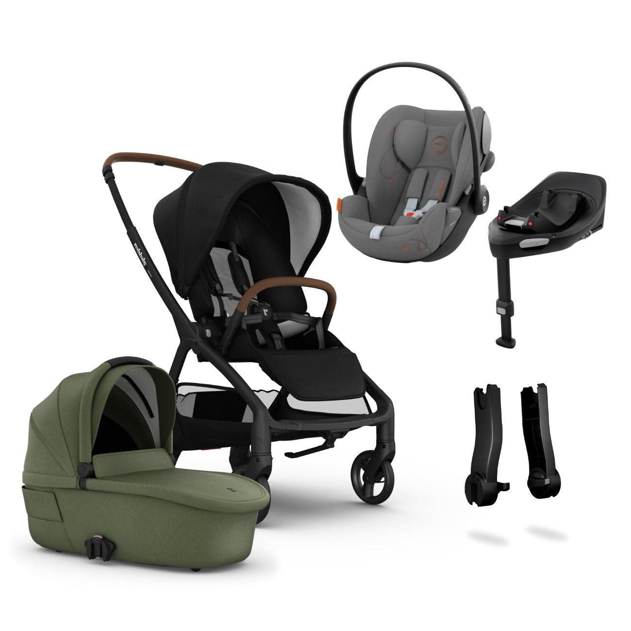 Redsbaby Aeron Stroller+ Carrycot + Cloud G & Base G Bundle