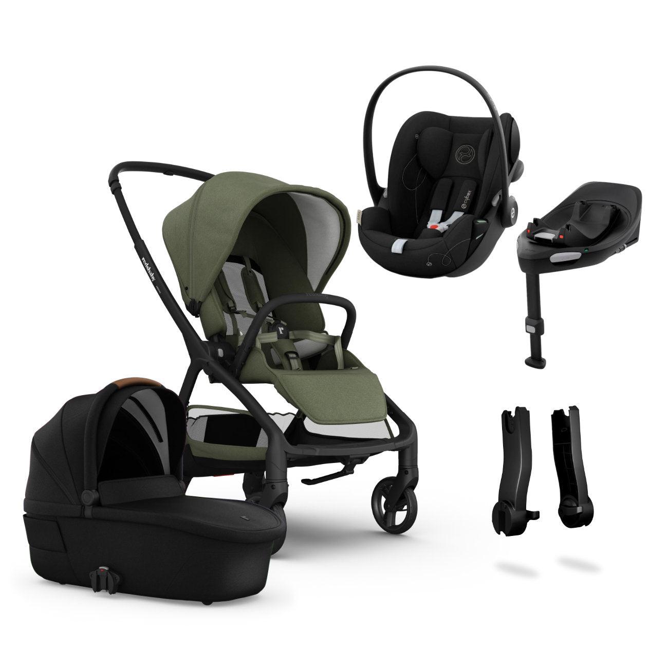 Redsbaby Aeron Stroller+ Carrycot + Cloud G & Base G Bundle