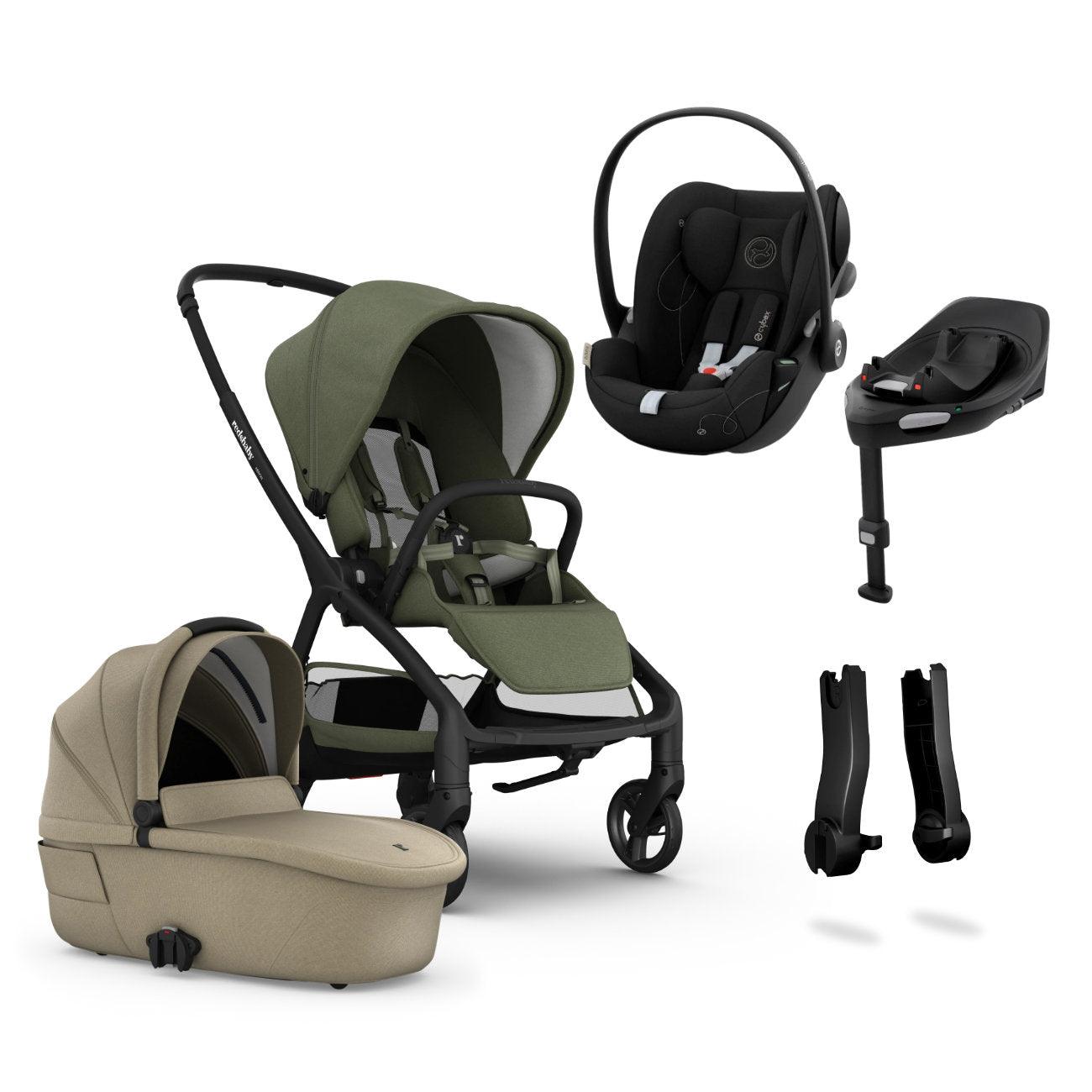 Redsbaby Aeron Stroller+ Carrycot + Cloud G & Base G Bundle