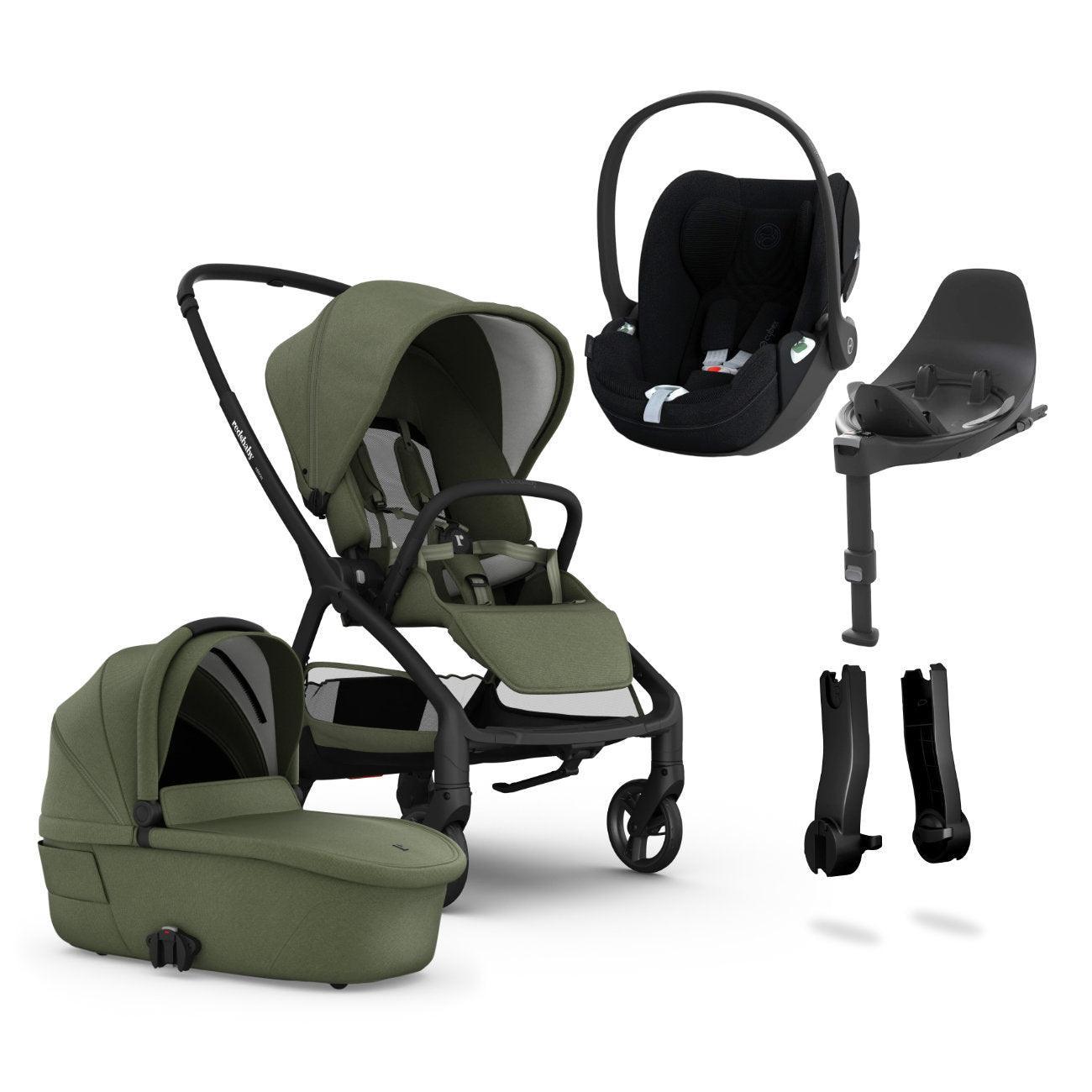 Redsbaby Aeron Carrycot Cloud T Car Seat Base T Bundle