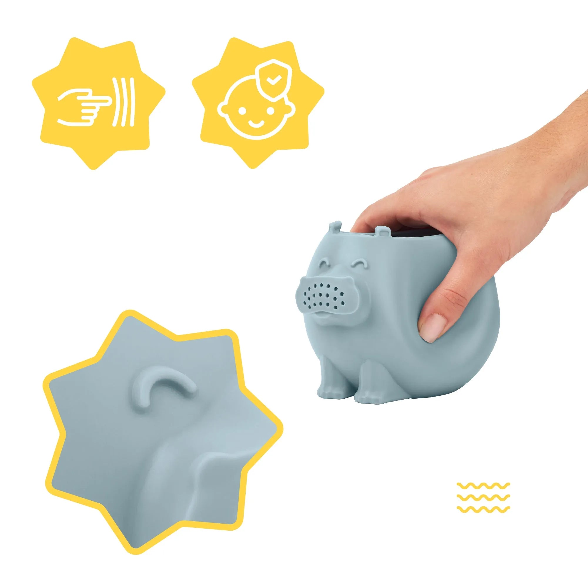 Badabulle Silicone Watering Can Hippopotamus