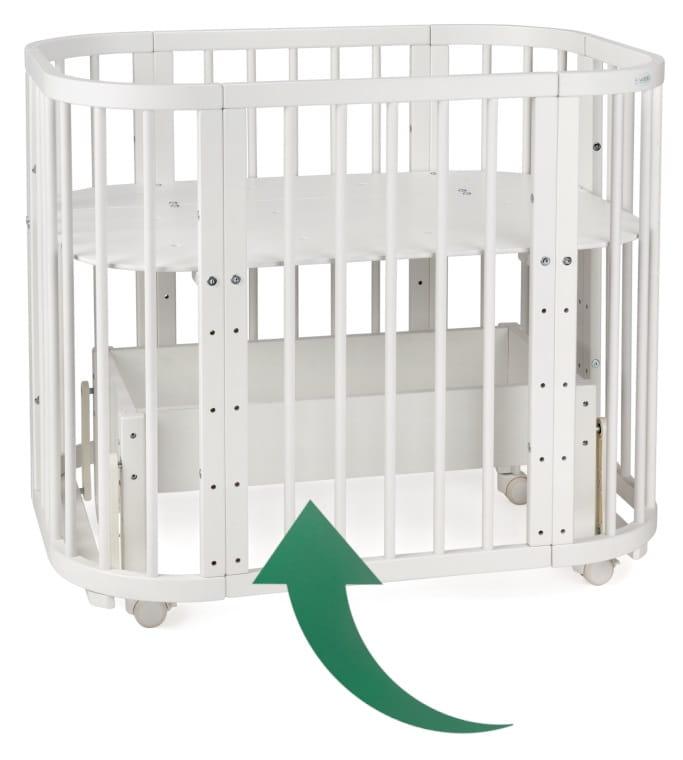 Waldin 5-in-1 cot cradle White (only rocking mode for bed 5 in 1) - Mari Kali Stores Cyprus