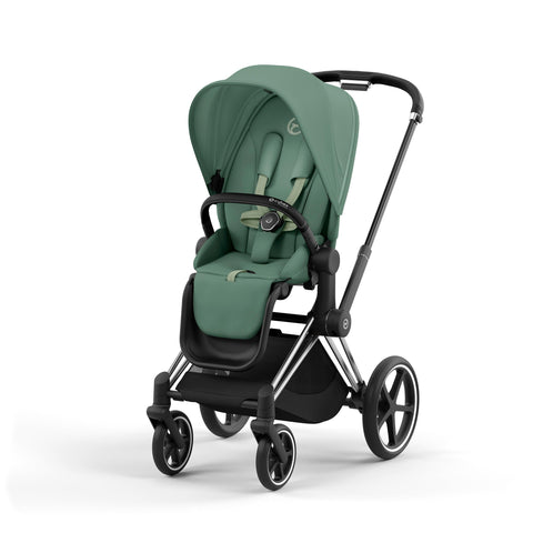 CYBEX Priam Baby Stroller in Leaf Green & Chrome Black frame