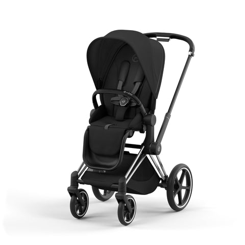 CYBEX Priam Baby Stroller in Sepia Black & Chrome Black frame