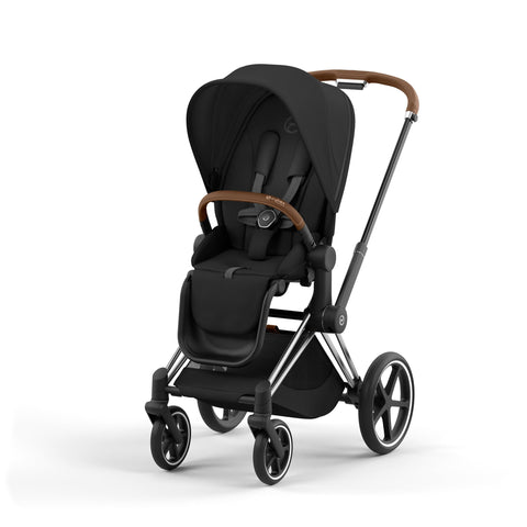CYBEX Priam Baby Stroller in Sepia Black & Chrome Brown frame