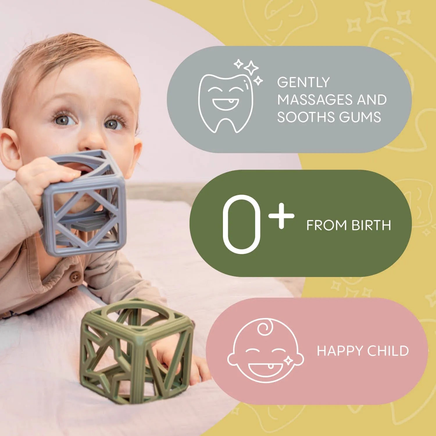 Zopa Silicone Teether – Square