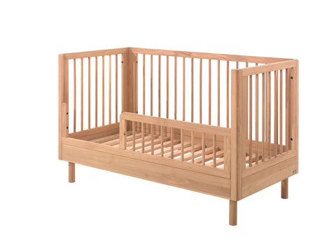 JAXX Forrest Baby/Toddler Bed 70 × 140 cm Oak – Convertible Wooden Bed