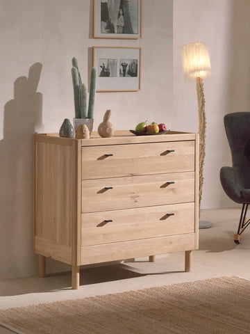 JAXX Forrest Chest of 3 Drawers Oak – Baby Room Dresser