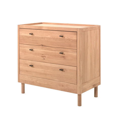 JAXX Forrest Collection Dresser in Oak wood colour and material, with black metallic handles.